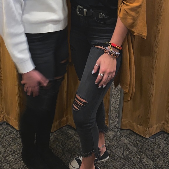 Boutique Black Ripped Jeans - Picture 3 of 5